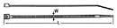 Collier de serrage en nylon 2,5x203mm blanc