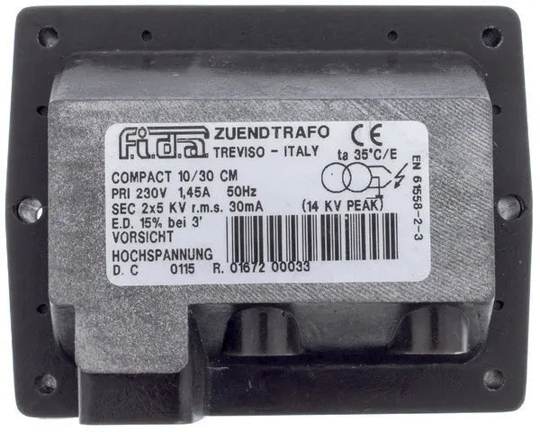 Transformador quemador gasóleo Fida Compact 10/30CM 2x5 kV Riello