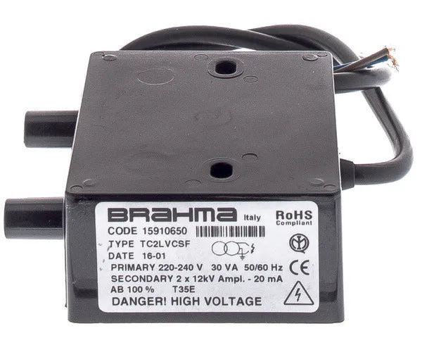 Transformador quemador gasóleo Brahma TC2LVCA 2x12 kV 15911100