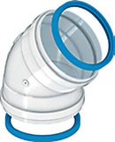 Coude 45º raccord M/M ø 0132 mm.
