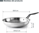 LACOR Poêle Origin Acier Inoxydable 24cm - Modèle 47324