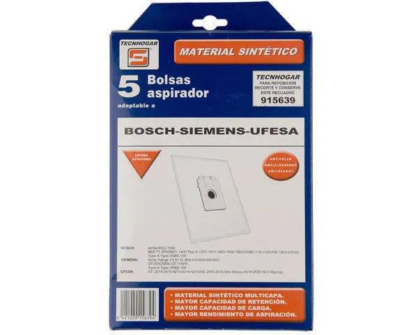 SACO D'ASPIRATEUR BOSCH 915639 5 UNITÉS