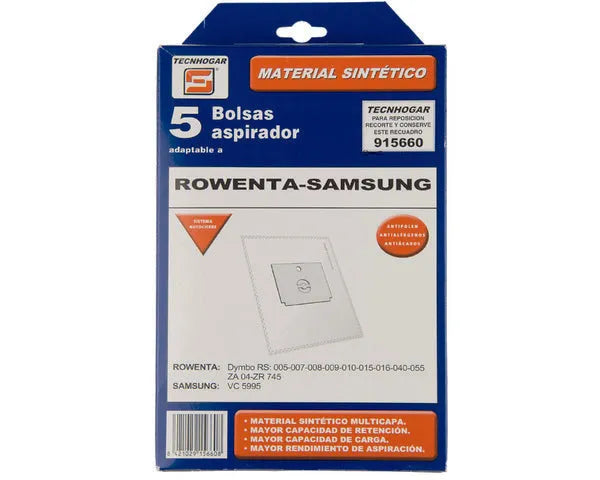 SACO D'ASPIRATEUR SYNTHÉTIQUE ROWENTA 5 UNITÉS