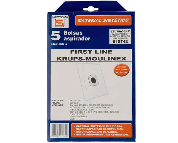 SACO D'ASPIRATEUR SYNTHÉTIQUE KRUPS 5 UNITÉS