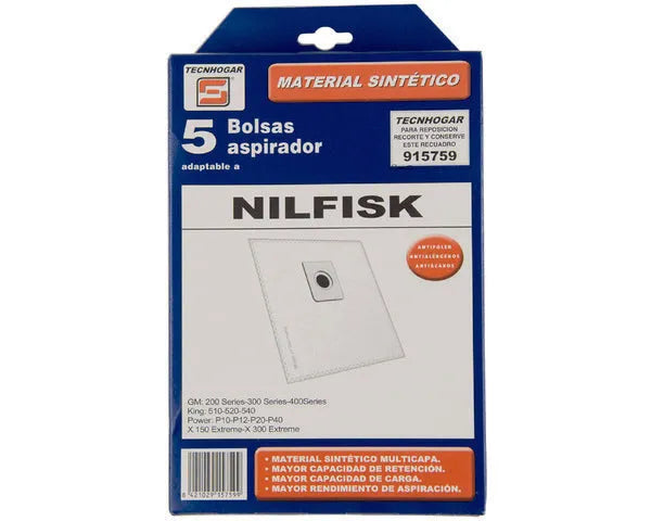 SACO ASPIRATEUR SYNTHÉTIQUE NILFISK 5 UNITÉS