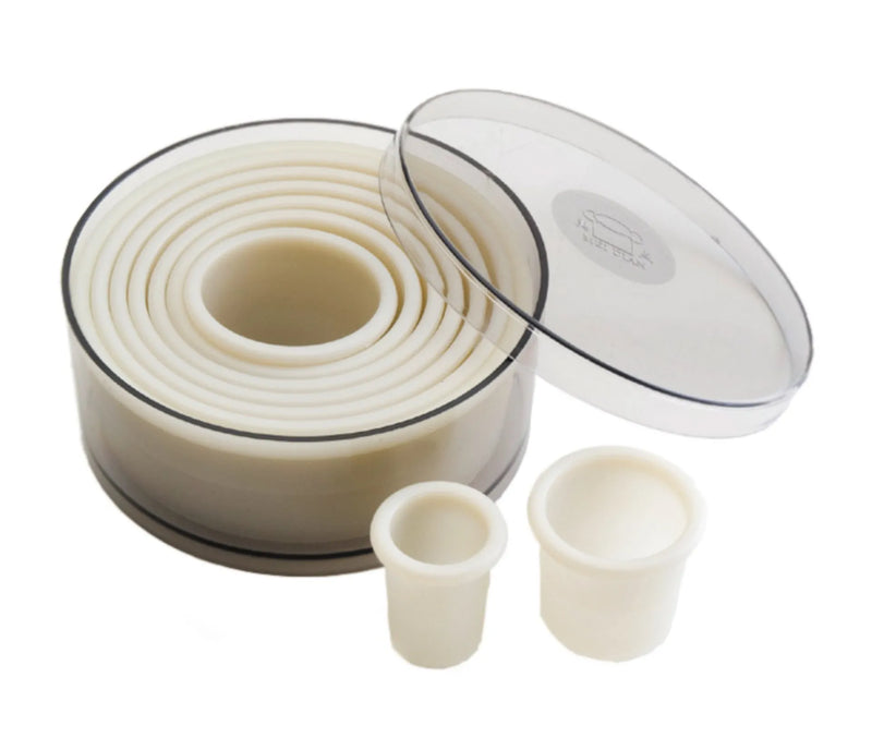 LACOR Set 9 cortapastas redondos White 68091
