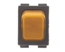 Bouton déviateur jaune 30x22mm