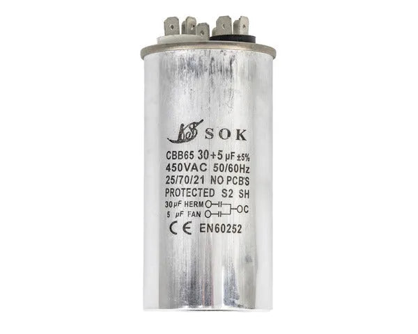 Condensateur de fonctionnement 30µf + 5µf 450V pour climatisation DCE
