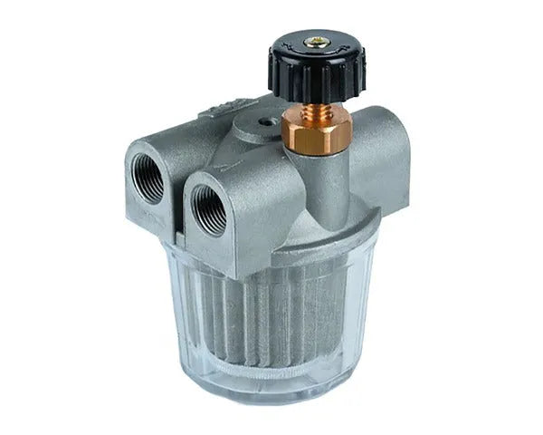 Filtro gasóleo/gasoil 2 vías 3/8" con grifo y retención ALI10018
