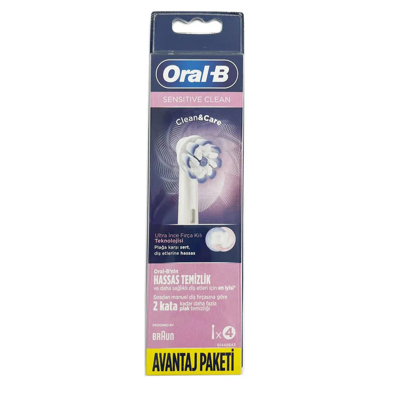 Brosse à dents Braun Oral-B Sensitive Clean - 4 unités