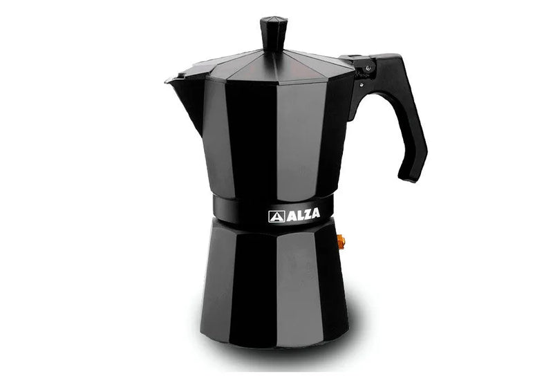 ALZA BASIC NERO Caf. italiana aluminio 9 tazas